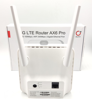 Маршрутизатора белый на открытом воздухе LTE CPE 4g Wifi Olax AX6 CPE Cat4 300mbps Pro